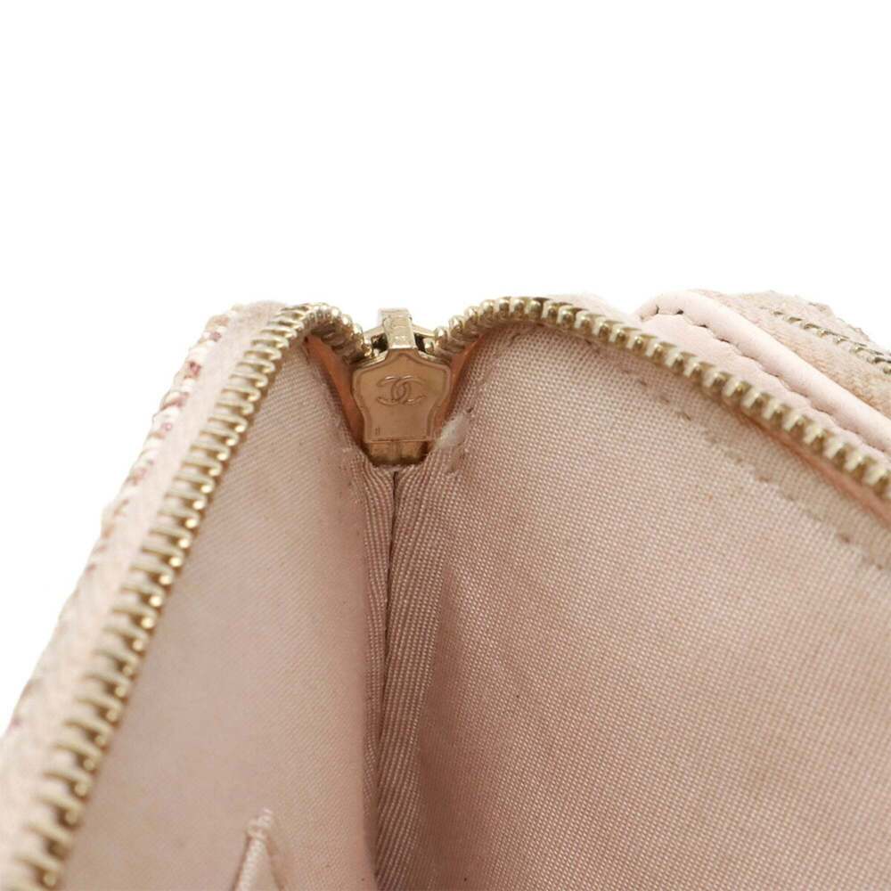 CHANEL Pink Raffia Deauville Wallet - Picture 10 of 10